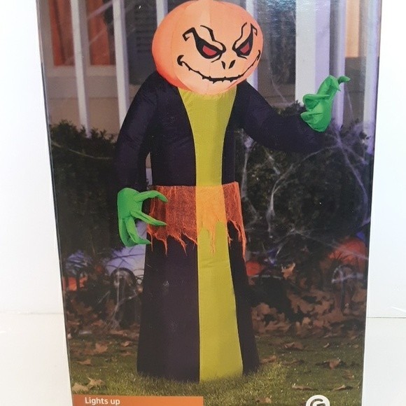 Airblown Inflatables 3.5FT Tall Halloween Inflatable Pumpkin Reaper - Picture 4 of 7